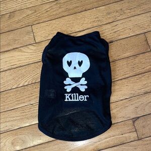 XS Black Skull Dog Shirt